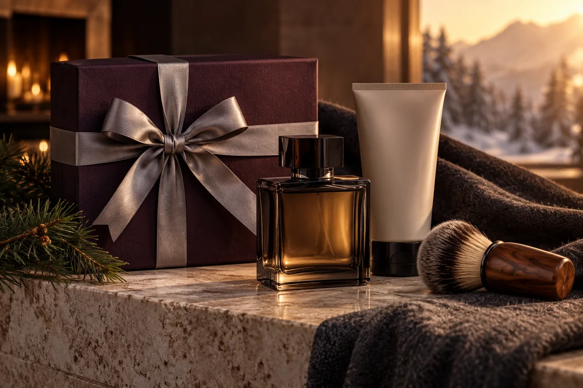 Composición editorial de regalos de Navidad para él